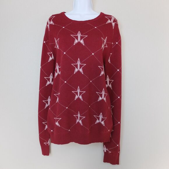 Jeffree Star Fashion Red Long Sleeve Sweater Size 3XL - Picture 1 of 6